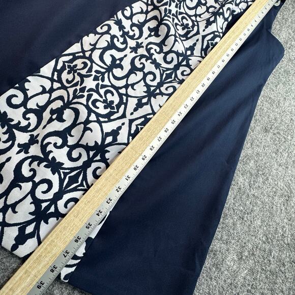 Emma Michelle Women's Sleeveless Shift Dress Size 18 W Navy White - Picture 7 of 8